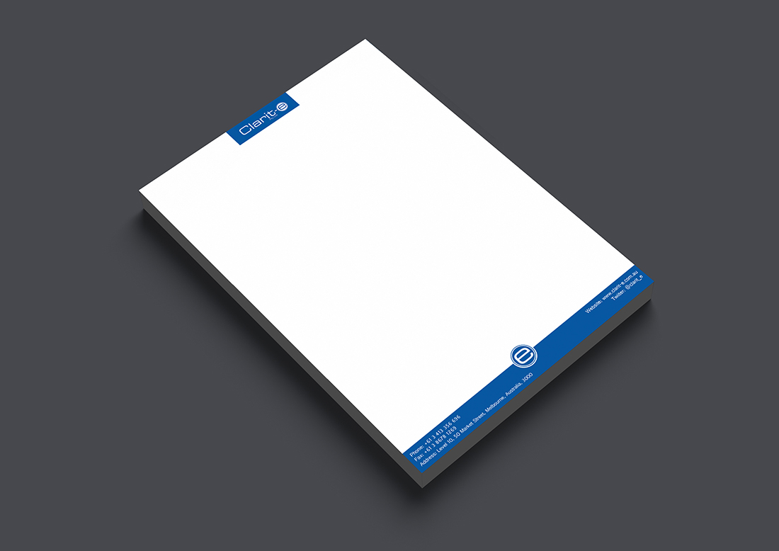 Letterhead Design by Armin Shohrati for Clarit-e Pty Ltd | Design #3231060