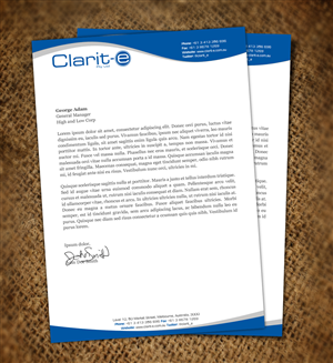 Letterhead Design by Nelsur for Clarit-e Pty Ltd | Design: #3229652