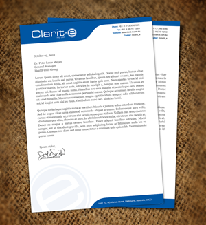 Letterhead Design by Nelsur for Clarit-e Pty Ltd | Design: #3229664
