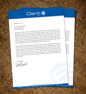 Letterhead Design by Nelsur for Clarit-e Pty Ltd | Design: #3229673