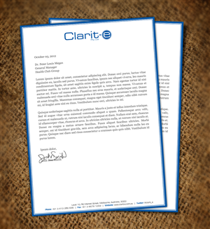 Letterhead Design by Nelsur for Clarit-e Pty Ltd | Design: #3229676