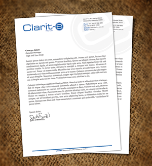 Letterhead Design by Nelsur for Clarit-e Pty Ltd | Design: #3240268