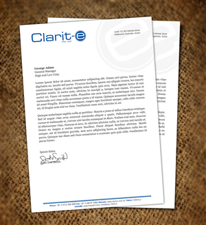 Letterhead Design by Nelsur for Clarit-e Pty Ltd | Design: #3240399
