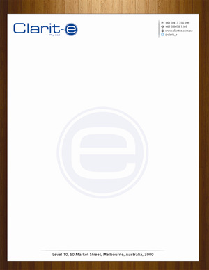 Letterhead Design by HarmiDesigning for Clarit-e Pty Ltd | Design: #3229699