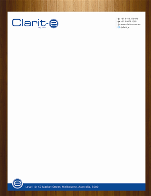 Letterhead Design by HarmiDesigning for Clarit-e Pty Ltd | Design: #3229729