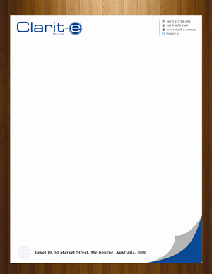 Letterhead Design by HarmiDesigning for Clarit-e Pty Ltd | Design: #3229839