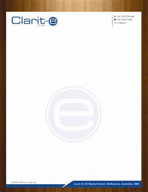 Letterhead Design by HarmiDesigning for Clarit-e Pty Ltd | Design: #3230035