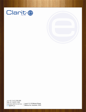 Letterhead Design by HarmiDesigning for Clarit-e Pty Ltd | Design: #3230046
