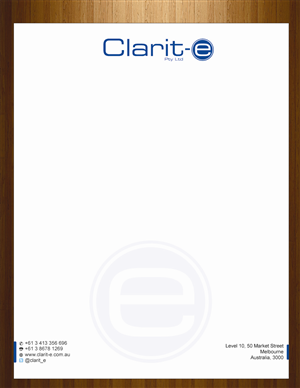 Letterhead Design by HarmiDesigning for Clarit-e Pty Ltd | Design: #3230051