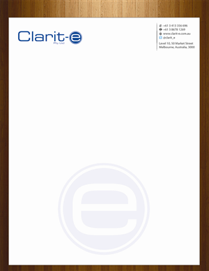 Letterhead Design by HarmiDesigning for Clarit-e Pty Ltd | Design: #3230057