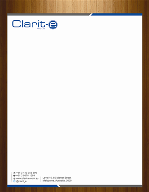 Letterhead Design by HarmiDesigning for Clarit-e Pty Ltd | Design: #3230067
