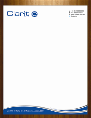 Letterhead Design by HarmiDesigning for Clarit-e Pty Ltd | Design: #3230093
