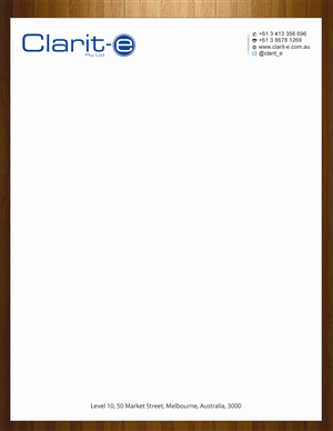 Letterhead Design by HarmiDesigning for Clarit-e Pty Ltd | Design: #3230104