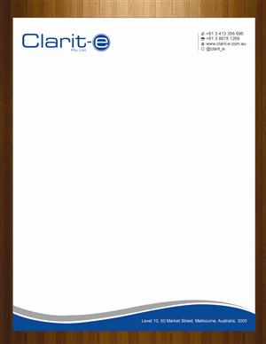 Letterhead Design by HarmiDesigning for Clarit-e Pty Ltd | Design: #3230115