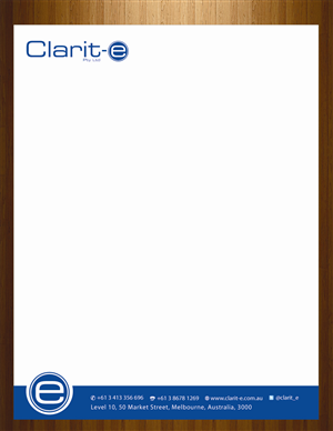Letterhead Design by HarmiDesigning for Clarit-e Pty Ltd | Design: #3230121