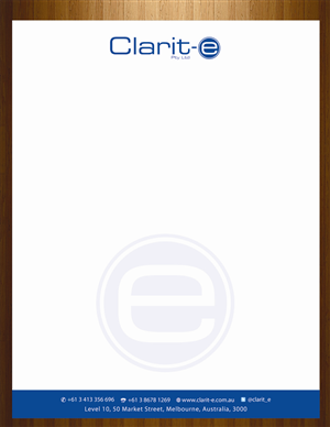Letterhead Design by HarmiDesigning for Clarit-e Pty Ltd | Design: #3230135