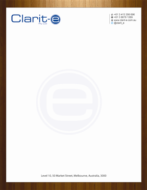 Letterhead Design by HarmiDesigning for Clarit-e Pty Ltd | Design: #3230140