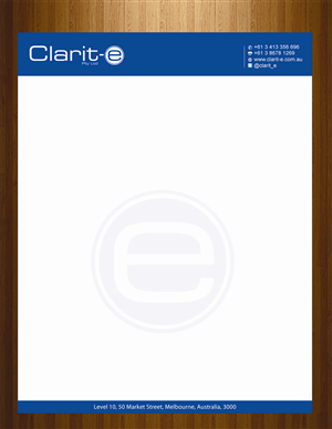 Letterhead Design by HarmiDesigning for Clarit-e Pty Ltd | Design: #3230188