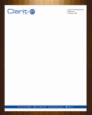 Letterhead Design by harmi_199 for Clarit-e Pty Ltd | Design: #3239079