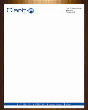 Letterhead Design by harmi_199 for Clarit-e Pty Ltd | Design: #3239080