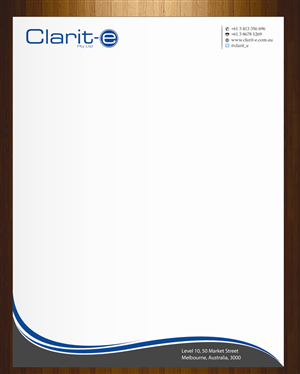 Letterhead Design by HarmiDesigning for Clarit-e Pty Ltd | Design: #3239096