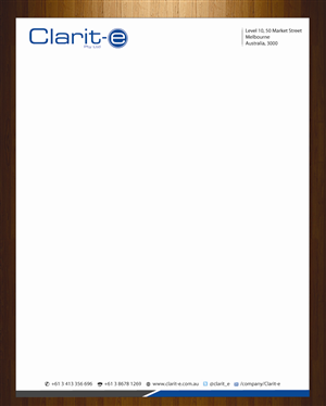 Letterhead Design by harmi_199 for Clarit-e Pty Ltd | Design: #3239229