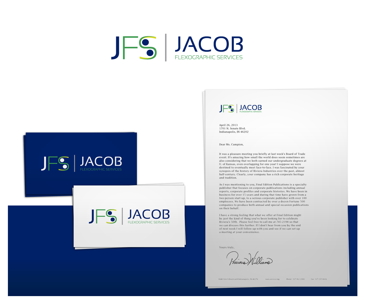 Logo Design by Daniel Caso Design for Jacob Flexographic Services | Design #3242819