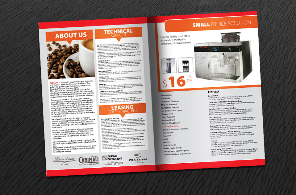 Diseño de Brochure por Svetlin Angelov para Koffee La | Diseño #823741