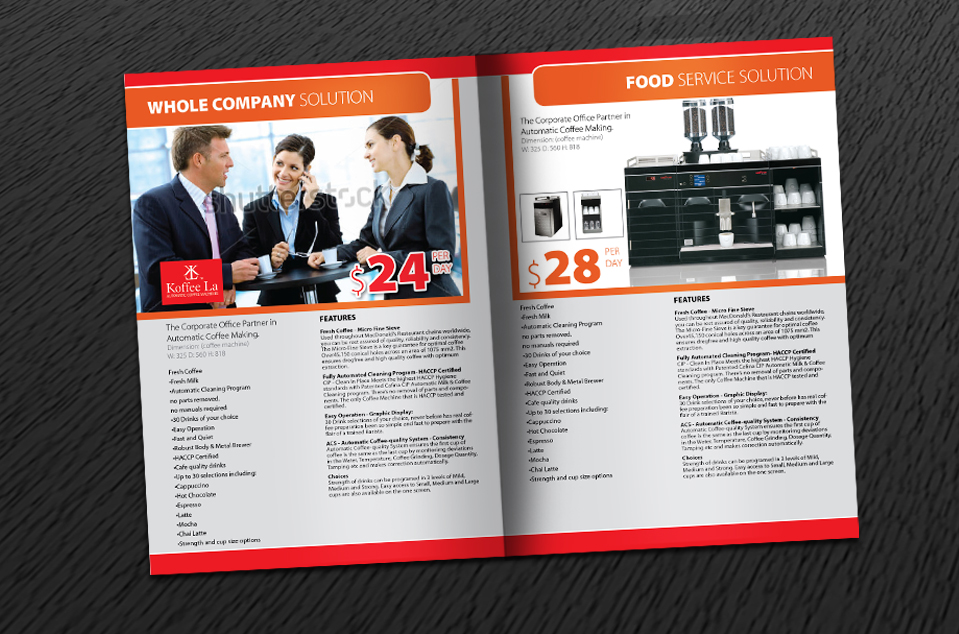 Brochure Design by Svetlin Angelov for Koffee La | Design #823750