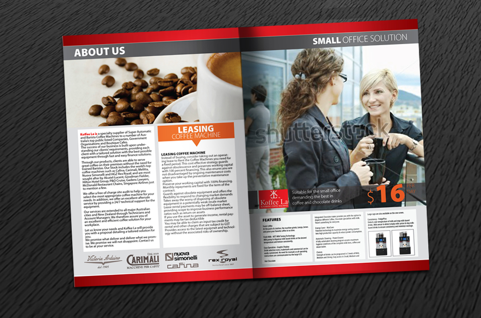 Design de Brochure par Svetlin Angelov pour Koffee La | Design #832662