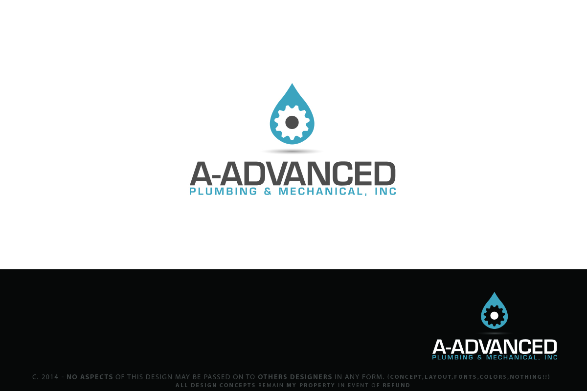 Logo Design by Senseless for A-Advanced Plumbing & mechanical, Inc. | Design #3234476