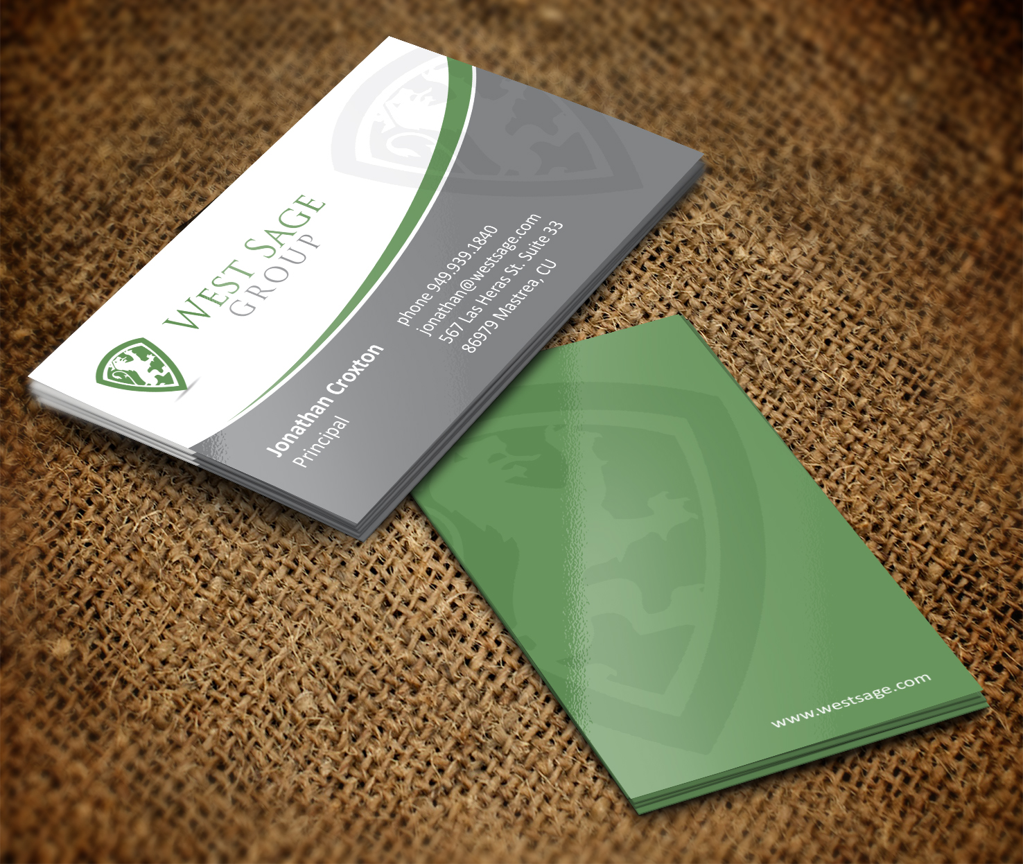 Business Card Design by pecas for West Sage | Design #3327622