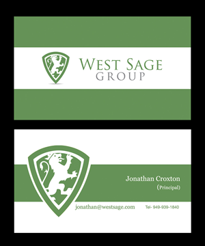 West Sage Group Business Card | Business Card Design by Satyajit Sil Creations