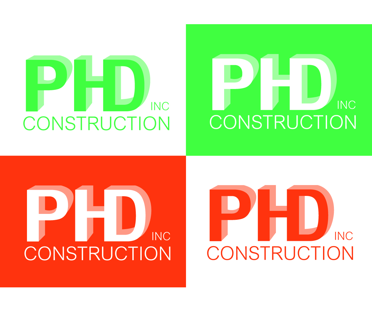 Logo Design by AerialConceptDesign for Phd Construction inc | Design #3258042