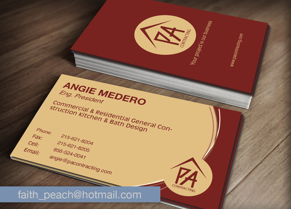 Business Card Design by faith.peach for this project | Design #3364278