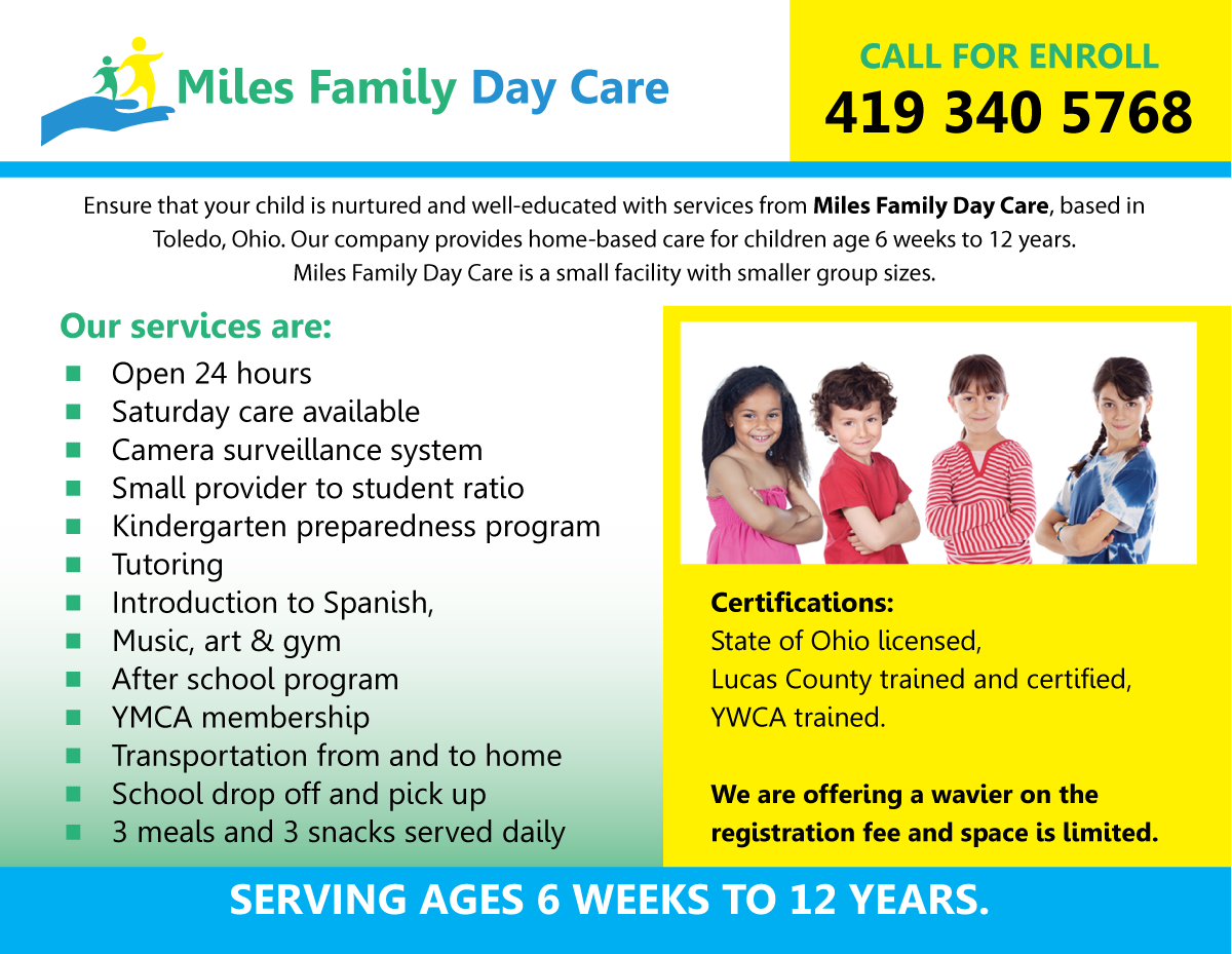 Diseño de Postal por sandeshnarvekar para Miles Family Day Care | Diseño #3246233