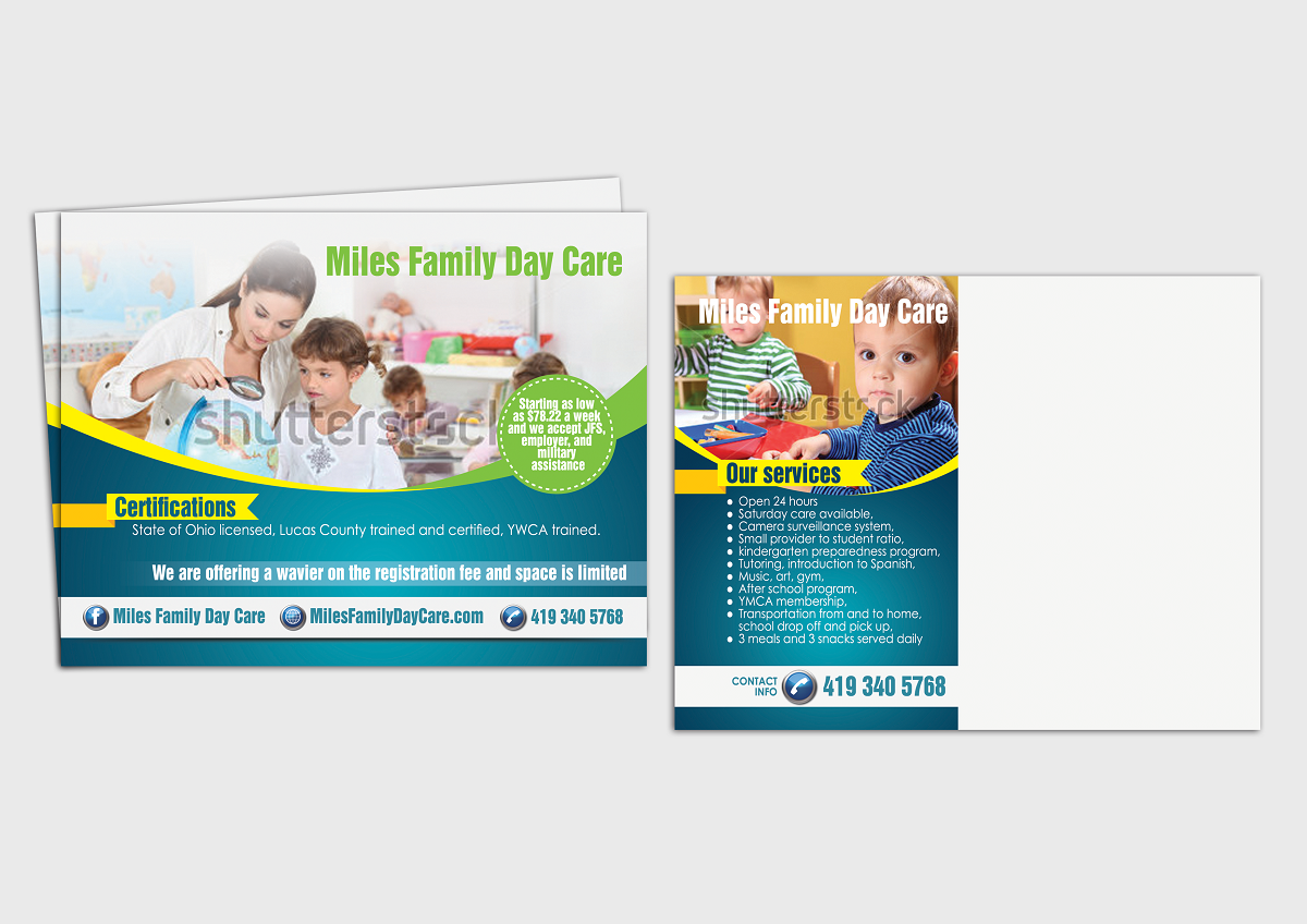 Postcard Design by yganess for Miles Family Day Care | Design #3251282