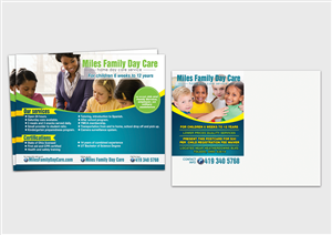 Postcard Design by yganess for Miles Family Day Care | Design: #3348189