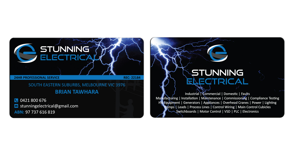 Business Card Design by MT for Stunning Electrical | Design: #3279237