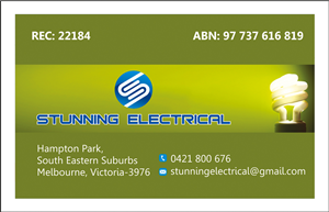 Business Card Design by dkthedon for Stunning Electrical | Design: #3269374