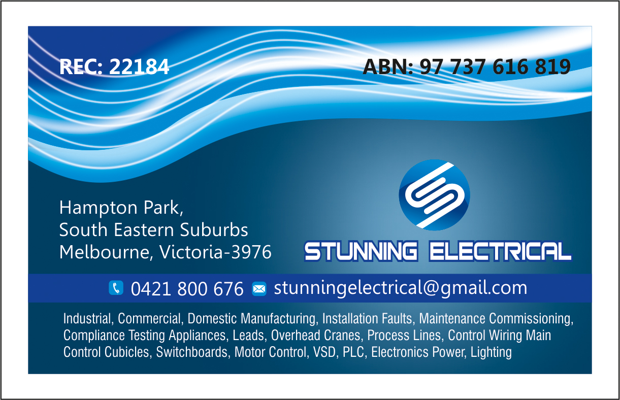 Business Card Design by dkthedon for Stunning Electrical | Design #3269388
