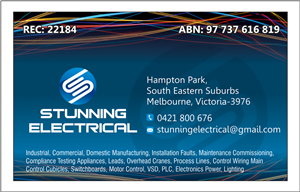 Business Card Design by dkthedon for Stunning Electrical | Design: #3269544
