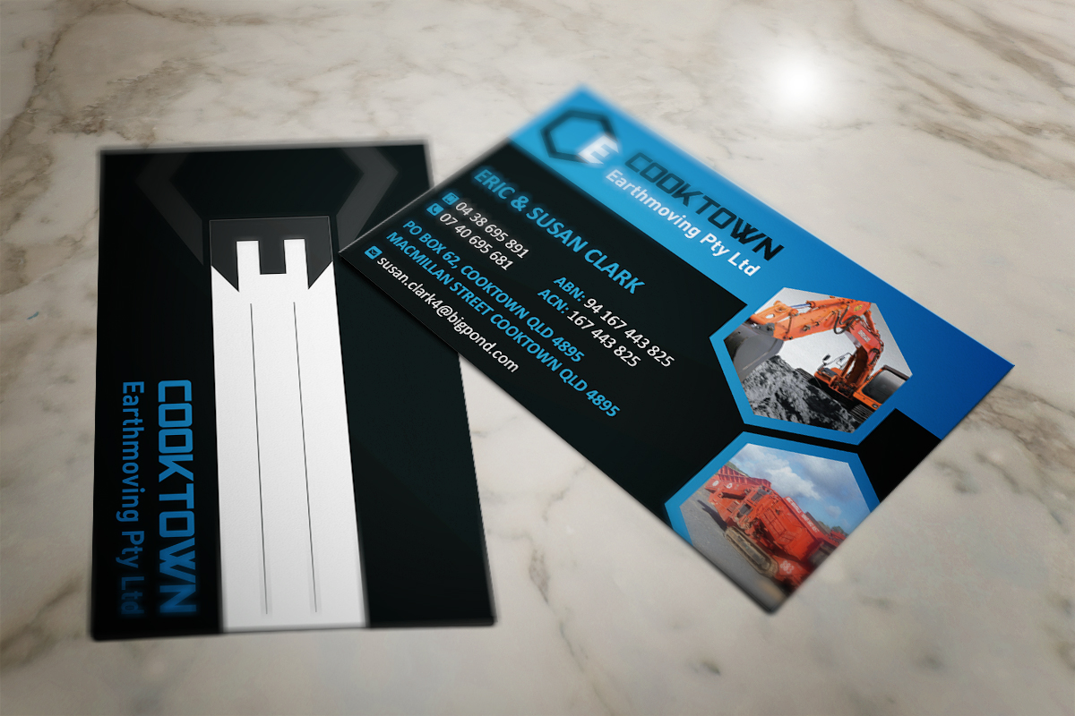 Visitenkarten-Design von MT für Cooktown Earthmoving Pty Ltd | Design #3296500