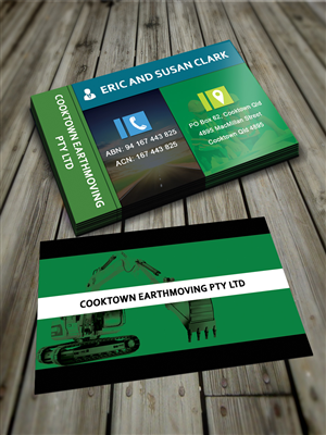 Cooktown Earthmoving Business Card Design | Business Card Design by Sandaruwan