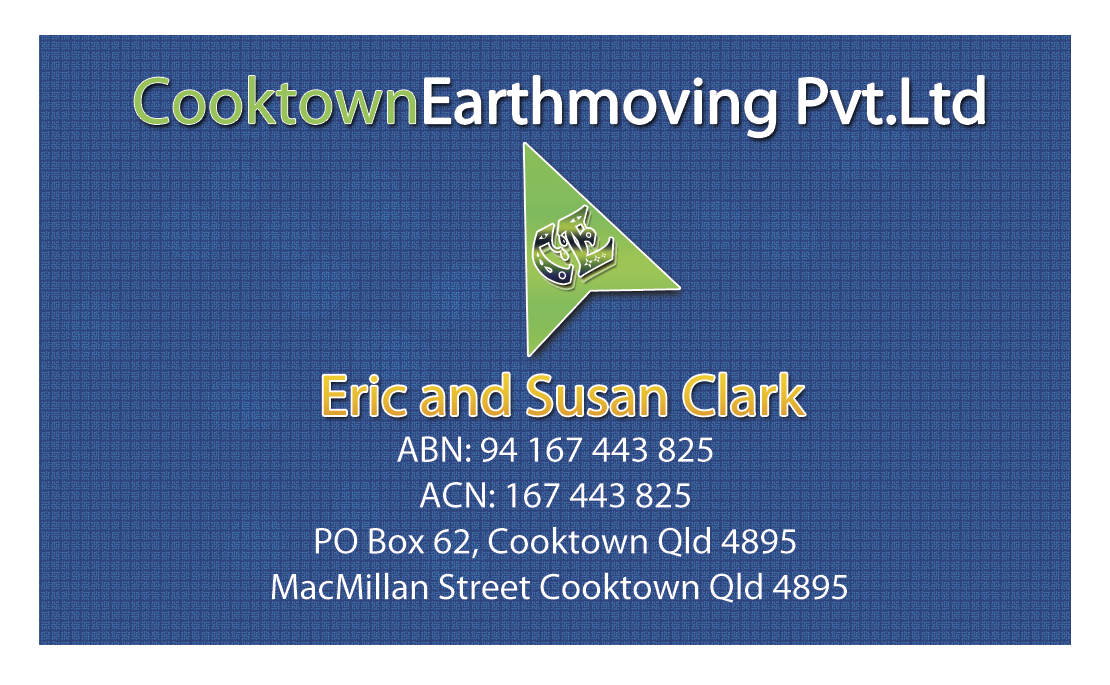 Visitenkarten-Design von Nishu4U für Cooktown Earthmoving Pty Ltd | Design #3257316