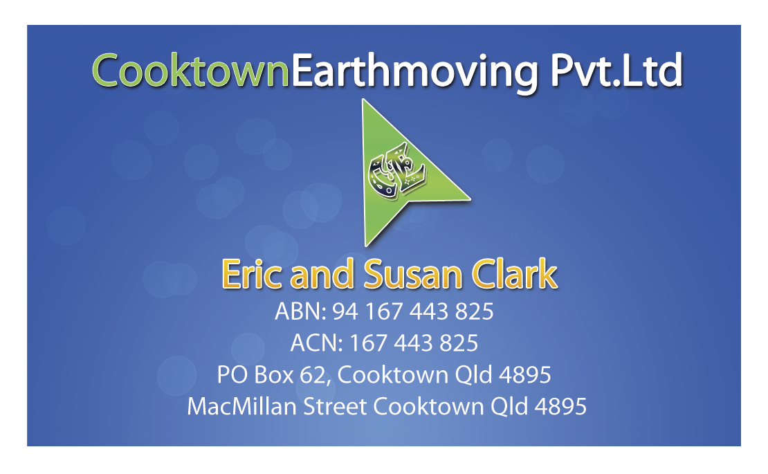 Business Card Design by Nishu4U for Cooktown Earthmoving Pty Ltd | Design #3257323