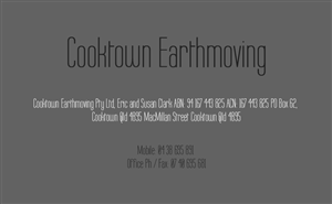 Business Card Design by maca36 for Cooktown Earthmoving Pty Ltd | Design: #3259533