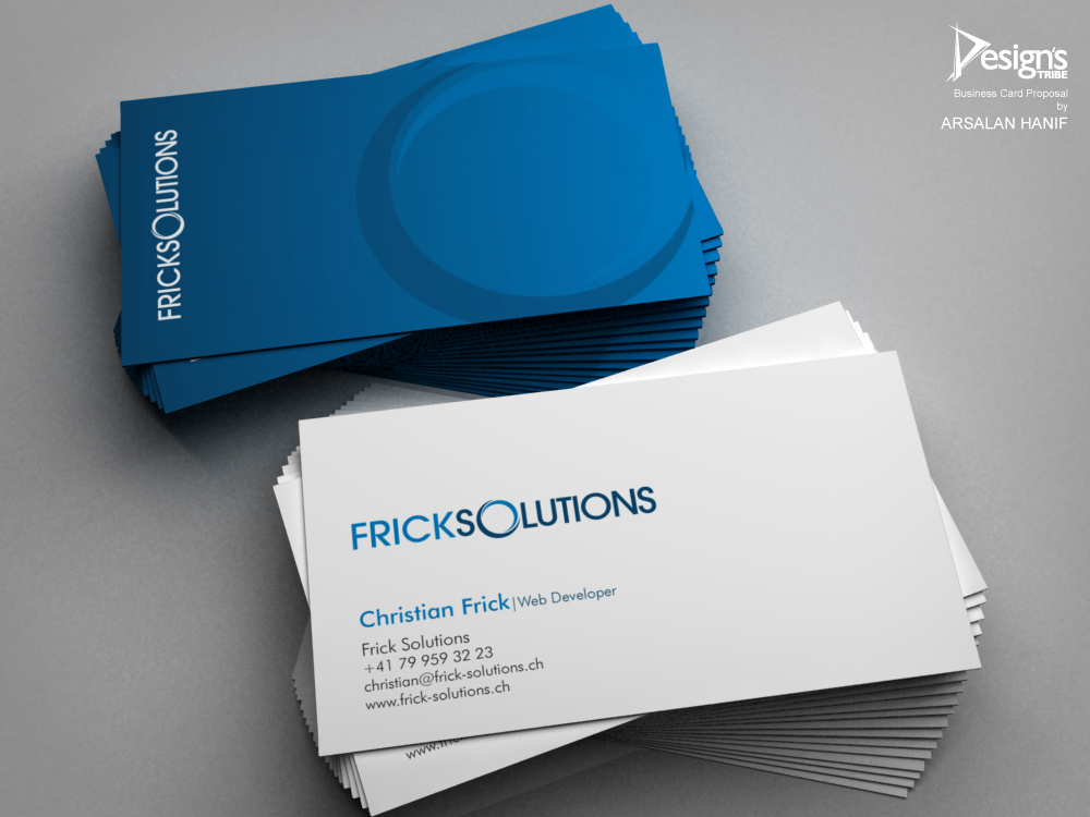 Business Card Design by DesignsTRIBE for Frick Solutions | Design #801977