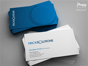 Diseño de Tarjeta de Presentación por DesignsTRIBE para Frick Solutions | Diseño #801977