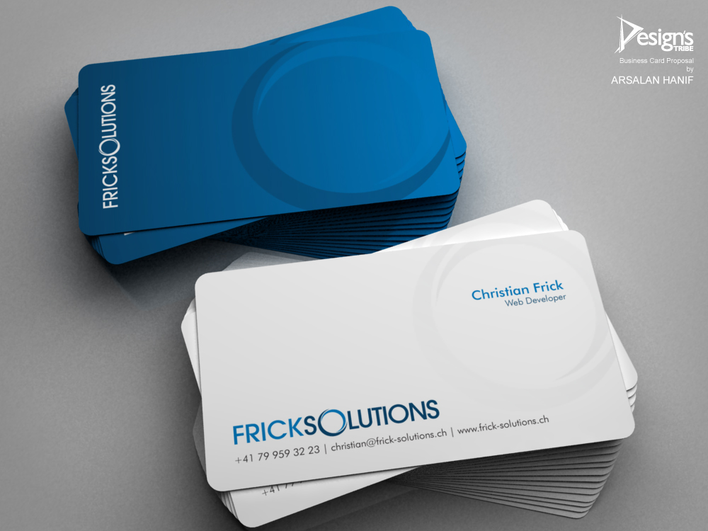 Business Card Design by DesignsTRIBE for Frick Solutions | Design #801978